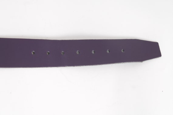 Vintage Purple Full Grain Leather Western Belt Ge… - image 4