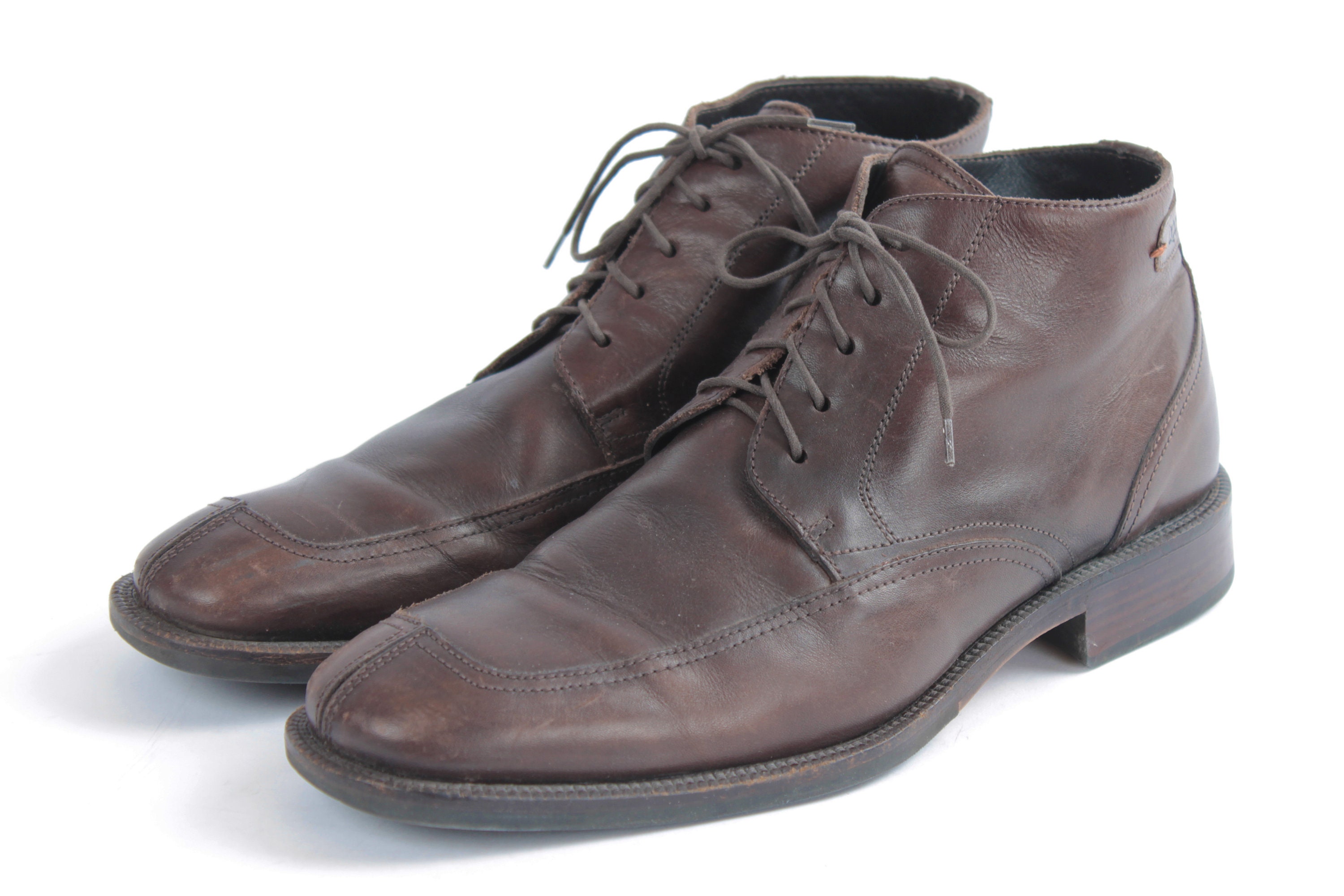 US9 Vintage 90s Brown Leather Elegant Ankle Boots for Men / | Etsy