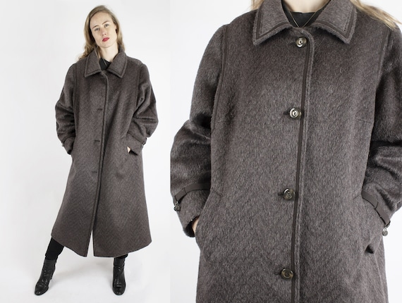 Manteau Vintage Shires Laine – Chasseur, Noir, Taille L/48, Homme