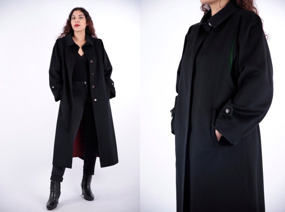 ジャケット・アウター [VINTAGE] 70s ALPEN LODEN loden coat 1970s Vintage Black Coat Wool Loden Austrian Greatcoat