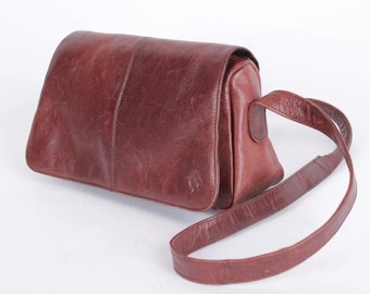 Vintage 90s Black Leather Shoulder Bag: Small Crossbody Purse - Etsy