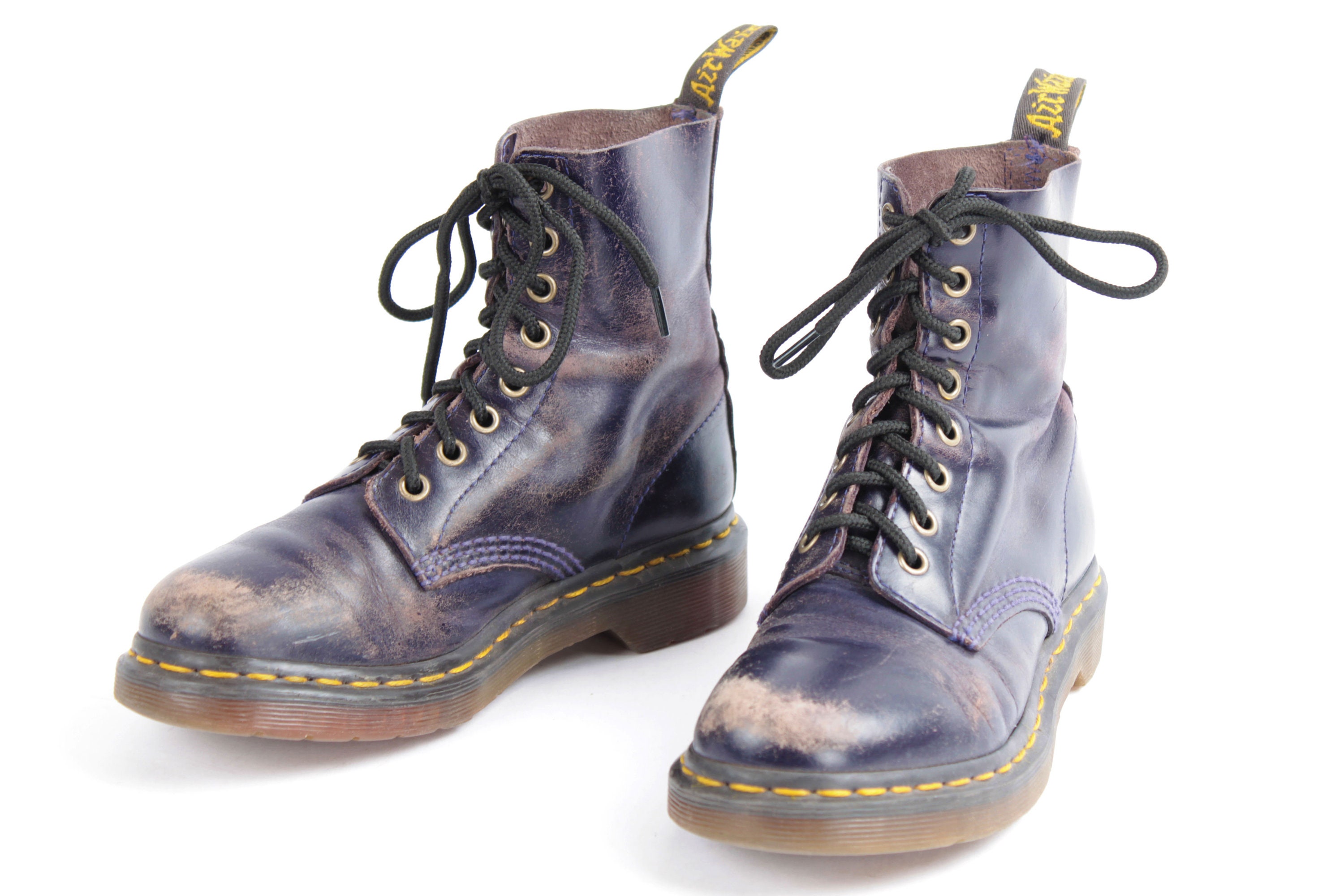 US5 Dr Martens Vintage Purple Leather Doc Martens Boots EU36