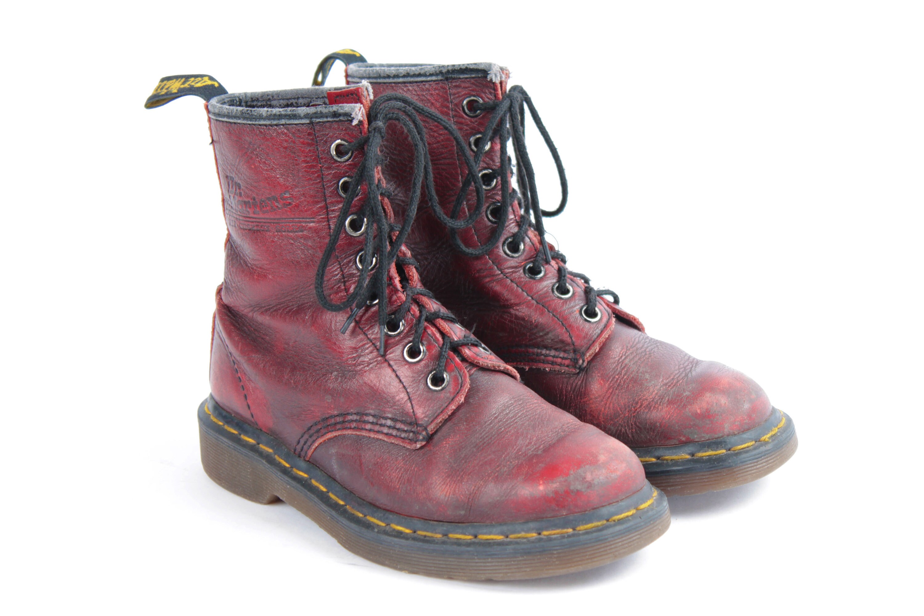 red leather doc martens