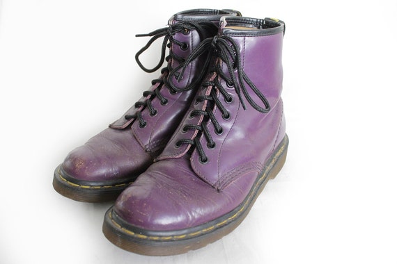 dr martens purple boots