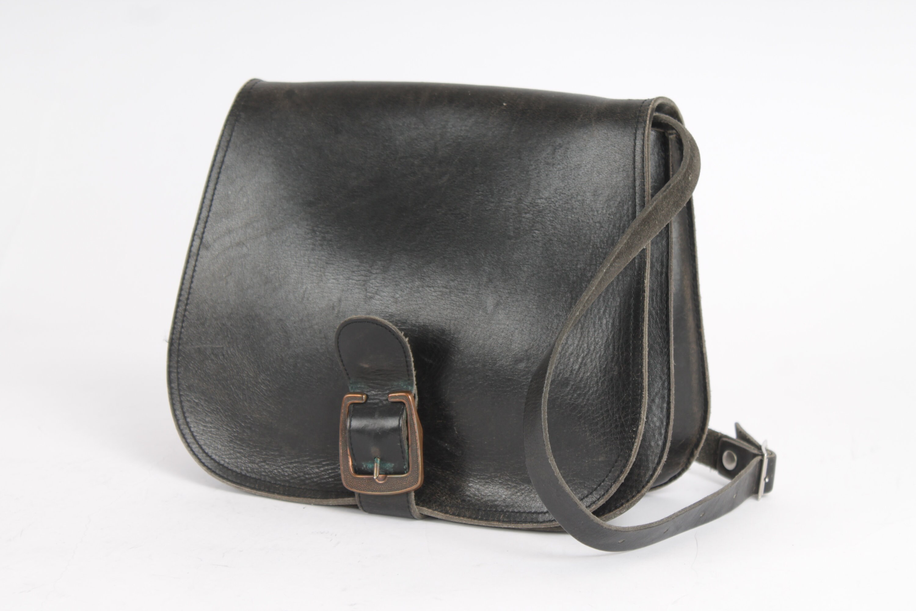 Vintage Black Genuine Leather Bag Shoulder Bag and Crossbody Vintage Black Genuine Leather Bag Shoulder Bag and Crossbody