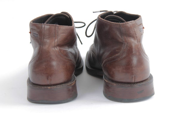 US9 Vintage 90s Brown Leather Elegant Ankle Boots… - image 4