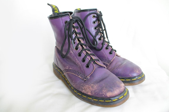 dr martens purple boots