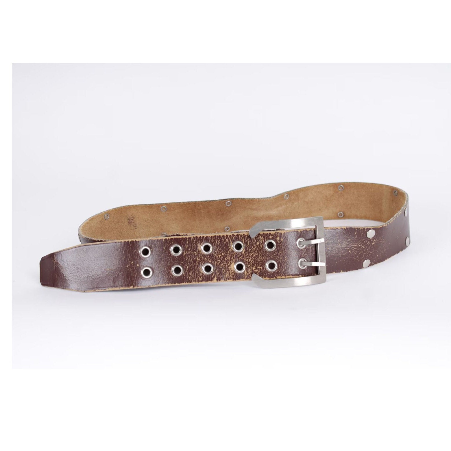 Jeff Gaella Vintage Hollywood Western Studded Brown Leather Belt MED Made USA $_57.JPG?set_id=8800005007 main image 2
