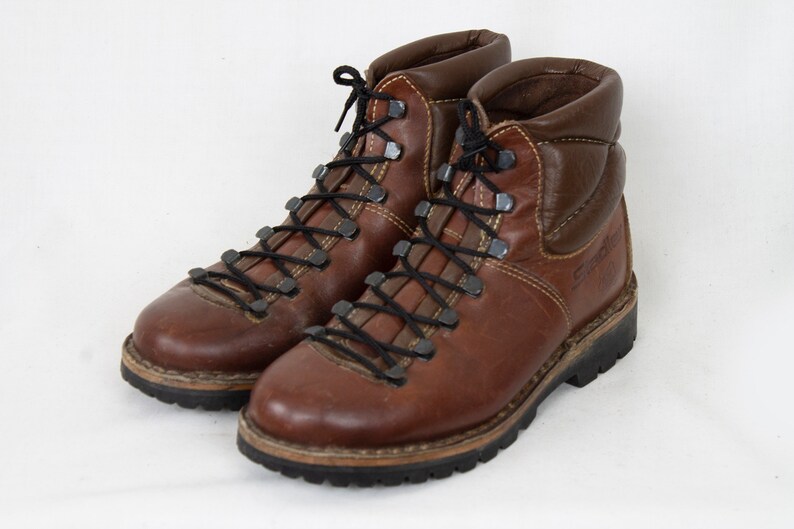 US6.5 Vintage Stadler Rugged Leather Brown Wild Life Hiking Boots Trail Boots Womens size EU37 US6.5 UK4.5
