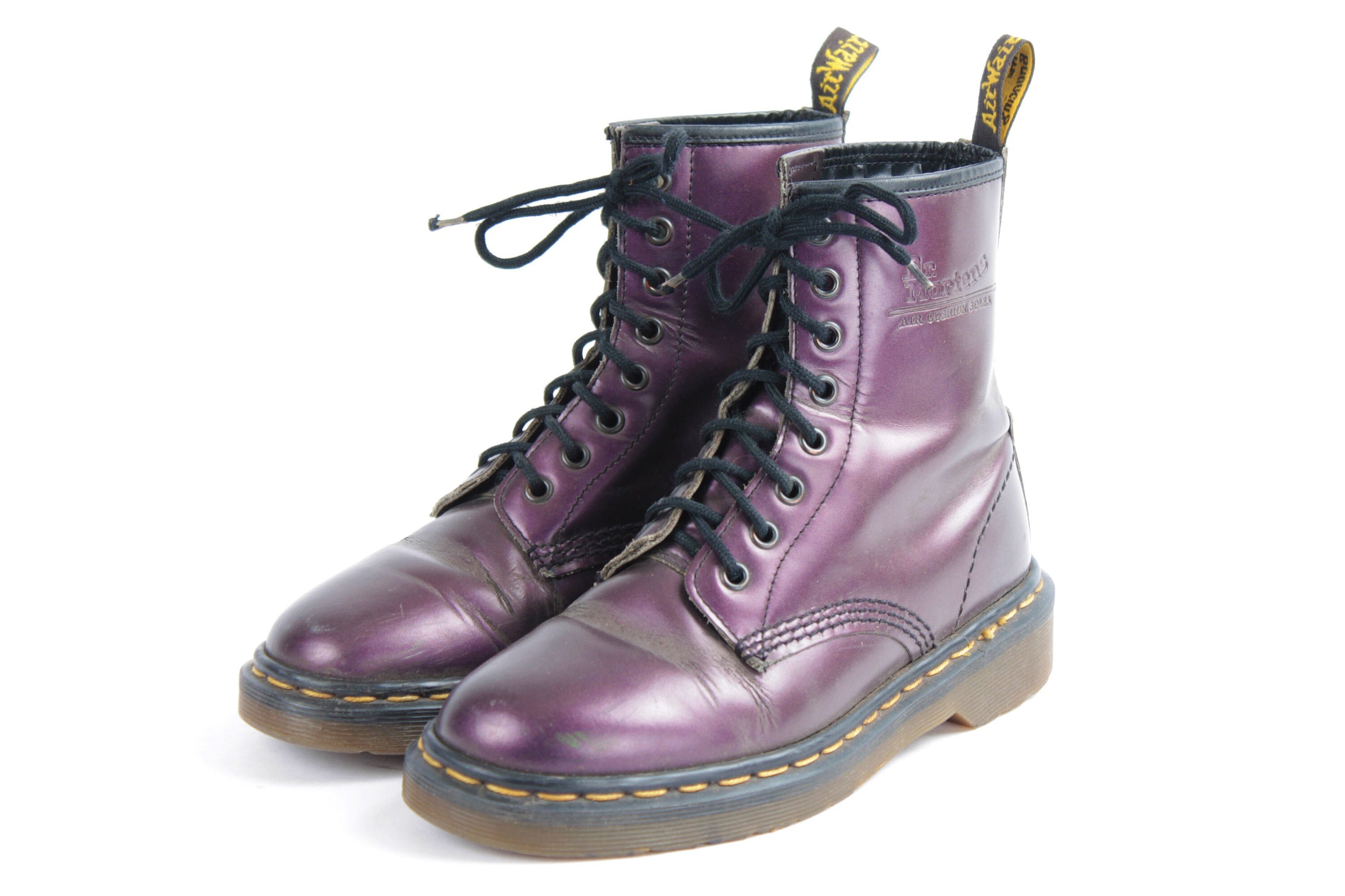 US6 Dr Martens Purple Glossy Leather 