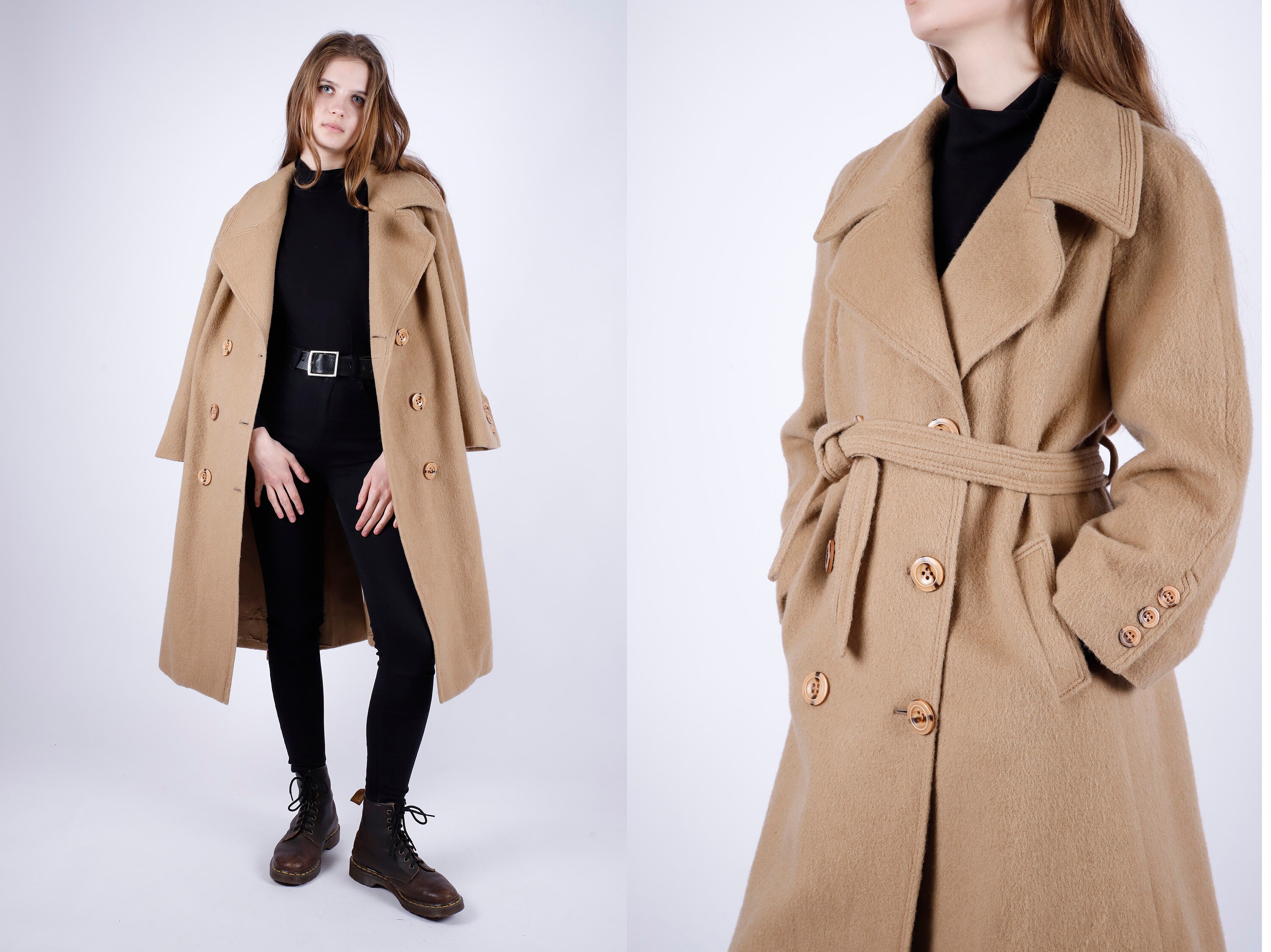 ジャケット・アウター 80s maxi wool long coat vintage mode Vintage Inspired Maxi Wool Coat, Women's Wool Coat Women