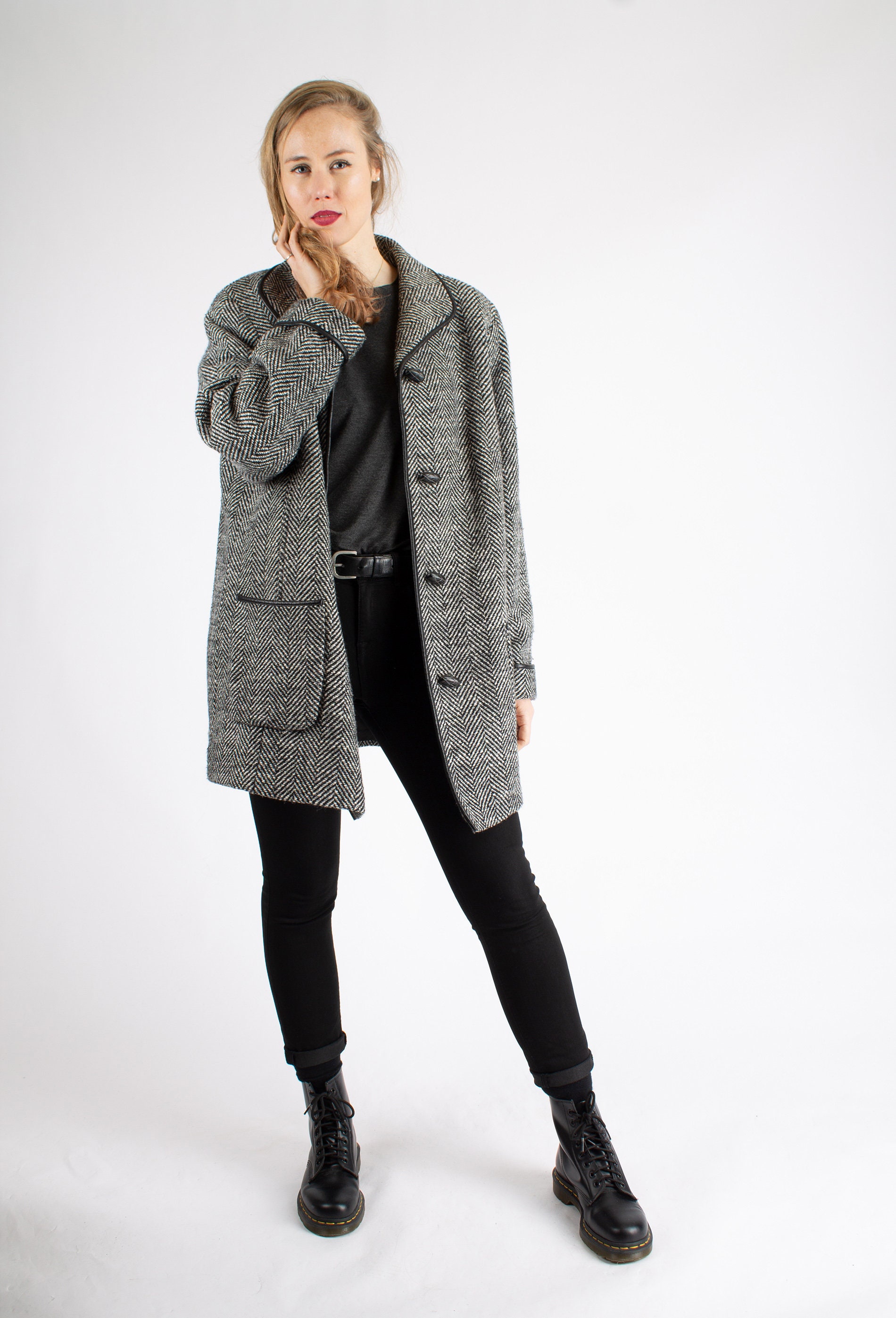 THE TOE Pâté color long coat THE TOE Pink Long Coat with Belt