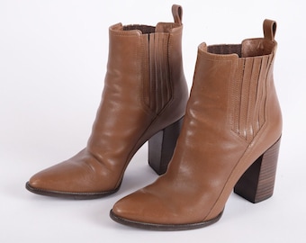 ECCO Hydromax Skyler Brown Leather Ankle Chelsea Wedge  display picture 3
