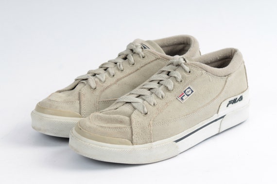 US6.5 Fila Suede Beige Sneakers Skate Schoenen voor Dames EU39 | Etsy België