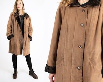 1970s Vintage Brown Autumn Topcoat Kohler Krenzer Greatcoat Jacket