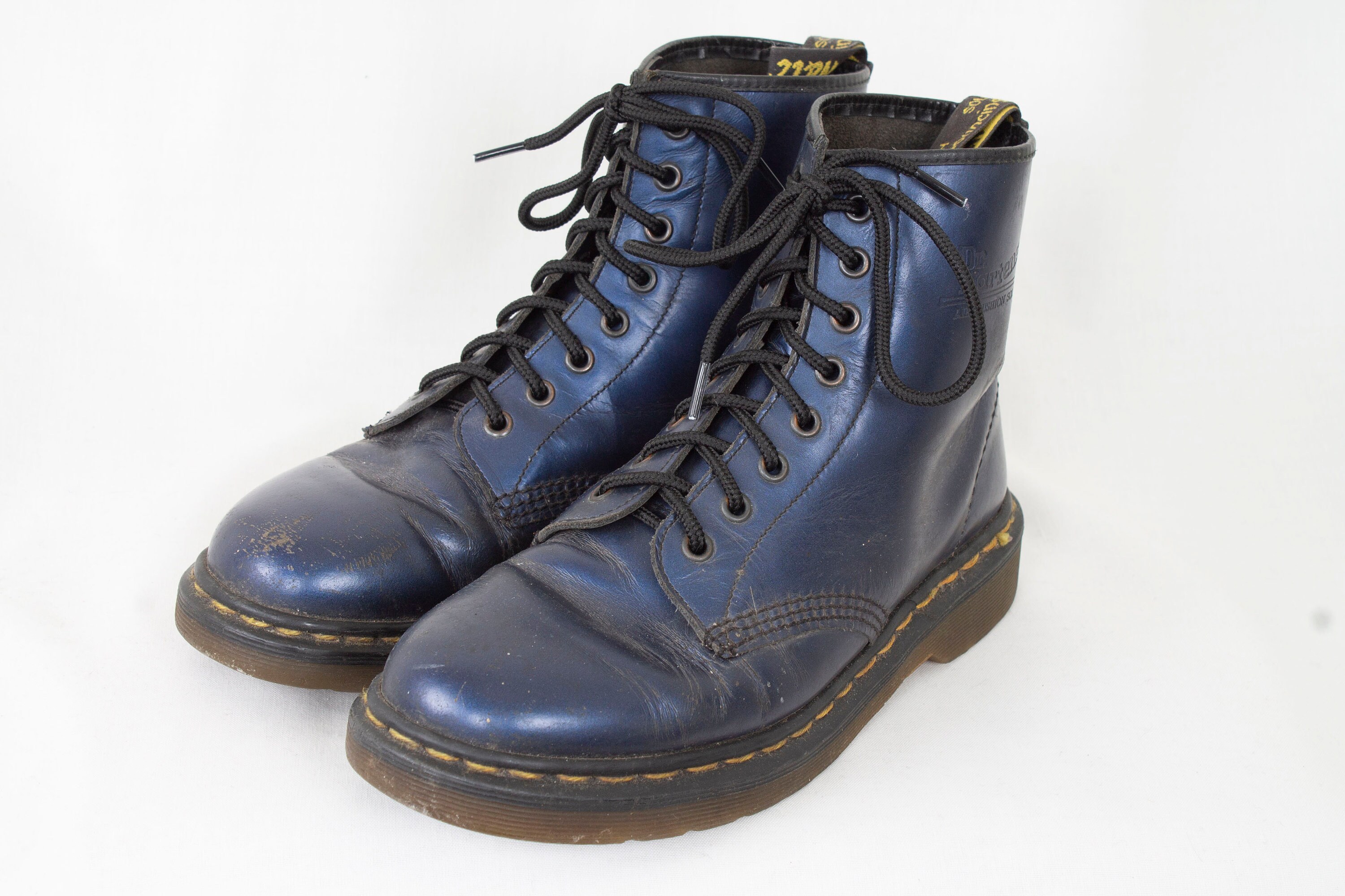 shiny red doc martens