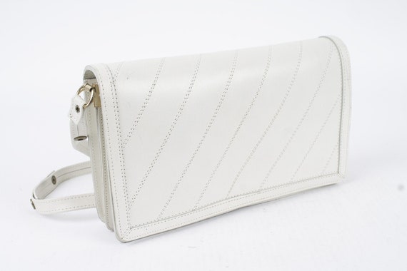 Vintage White Leather Bag Shoulder Bag and Crossbo