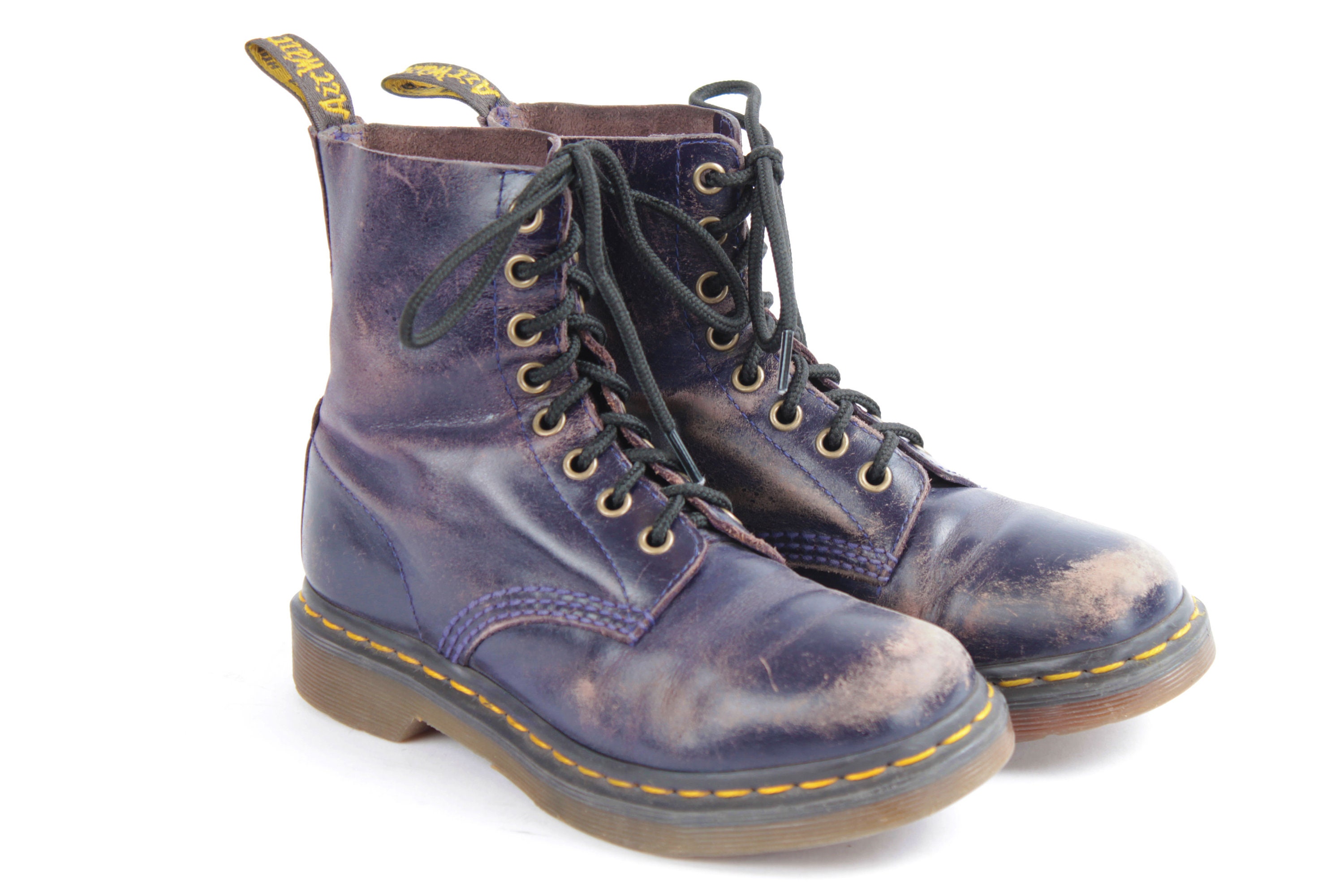 US5 Dr Martens Vintage Purple Leather Doc Martens Boots EU36