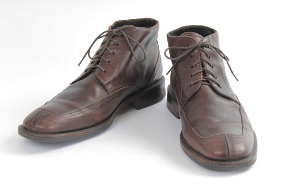 Very HIP 90\'s Vintage, yet good as NEW, Men\'s Brown ankle Boots Vintage 90s American Eagle AE Boots Brown Leather  main image 4