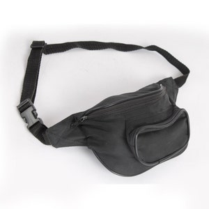 Urban Fanny Black Pack Belt Crossbody Bag Hip Bag Polyester Pouch Bag Hip Bag Waist Bag Fanny Packs