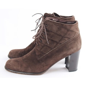 Vintage Luciano Barachini Suede Ankle Boots: Italian Leather, EU 39.5 / US 9