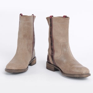 Vintage Suede Leather Ankle Boots - Women&#39;s US 6.5 / EU 37