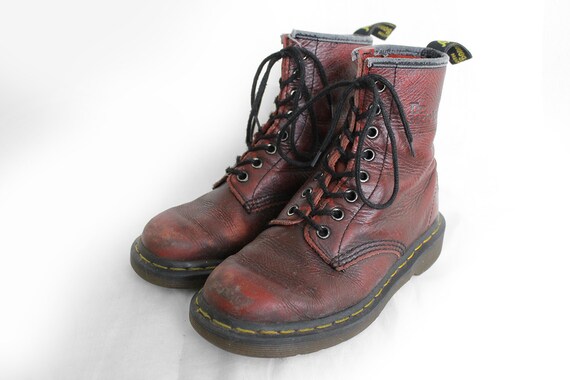 burgundy doc martens