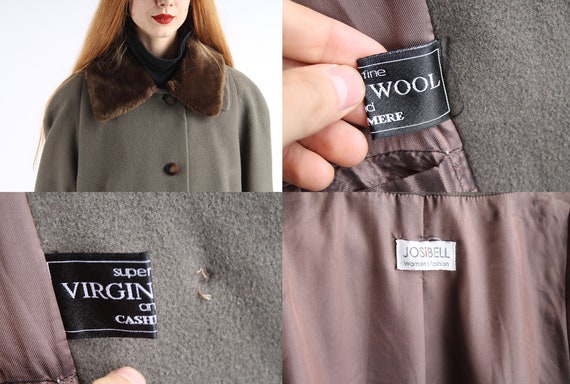 1970s Vintage Grey Wool Loden Greatcoat Overcoat … - image 10