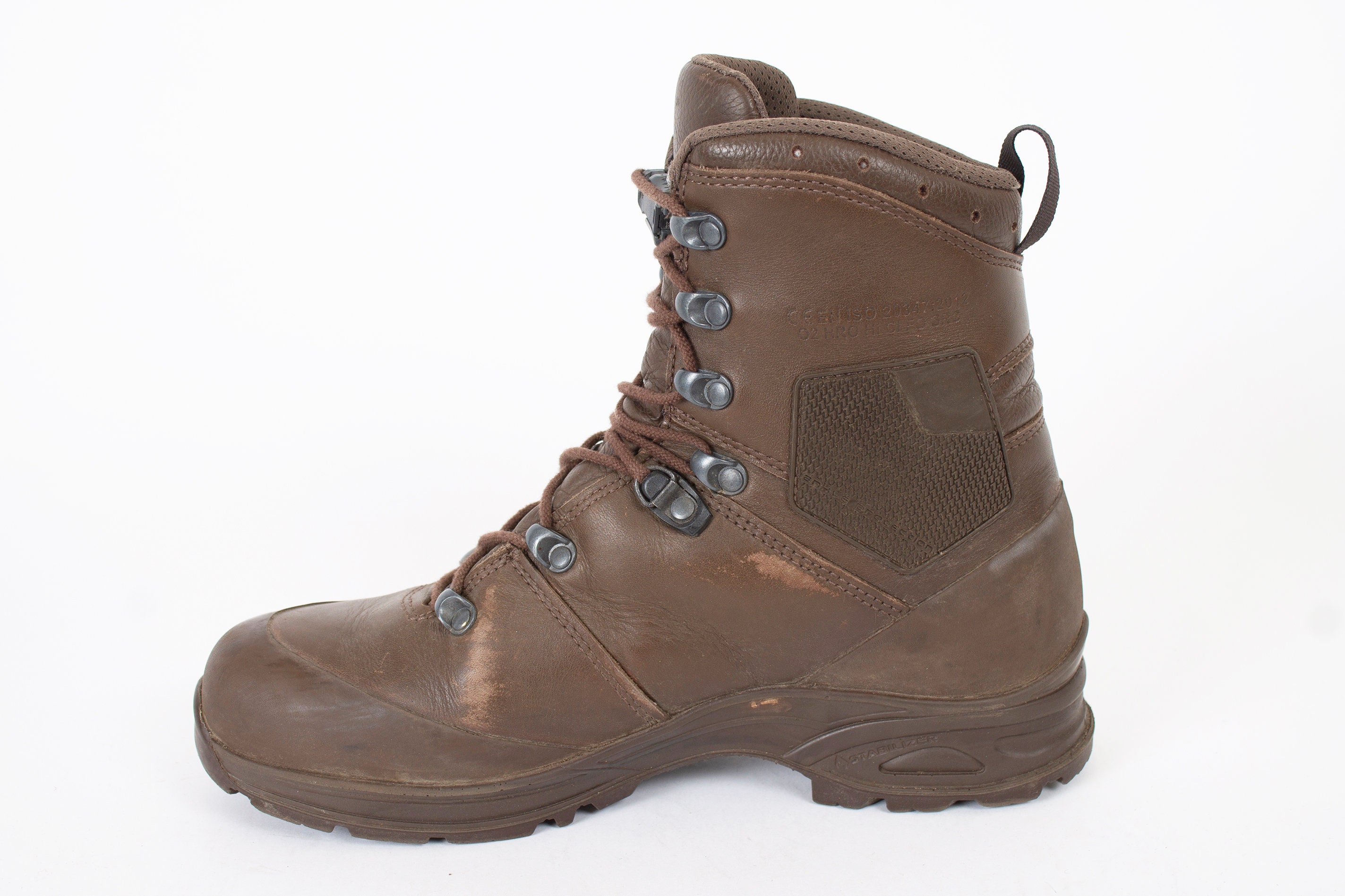 HAIX イギリス軍 コンバット ブーツ US8 ブラウン Brown Leather Military Boots: Haix Army Hiking Combat Boots