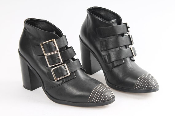 US11.5 Vintage Ankle Boots Black 