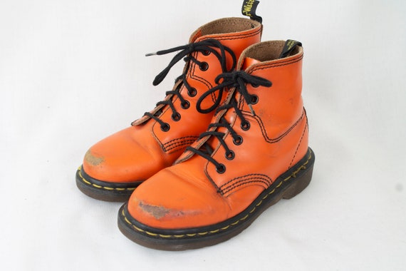 doc martens orange boots