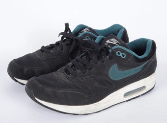 Nike Air Max Sneakers, Suede & Leather, Green/Black (US11)