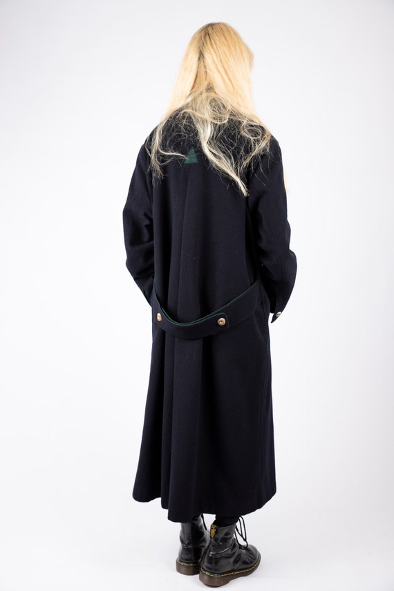 1970s Vintage Dark Blue Coat Loden Wool Greatcoat… - image 9