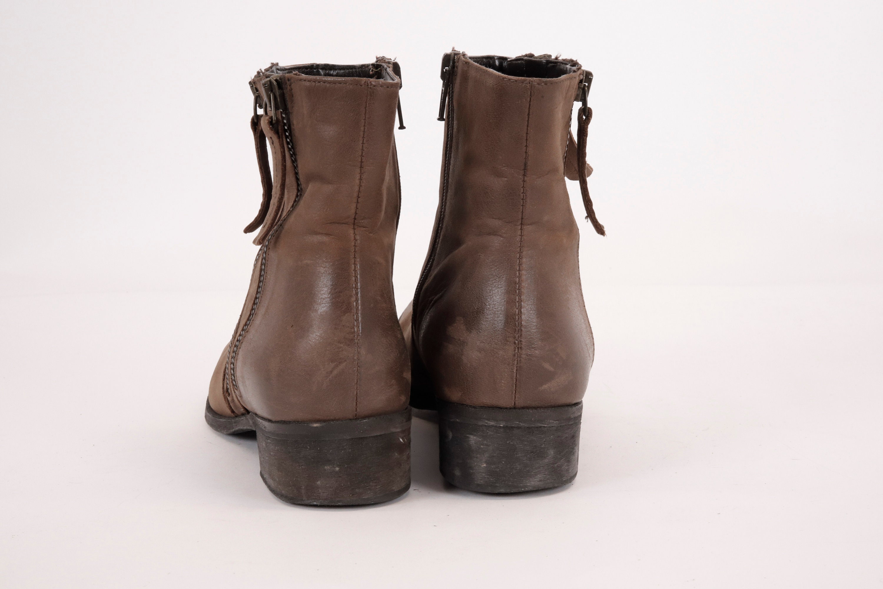 archive double zip leather ankle boots Leather Boots – The Archive
