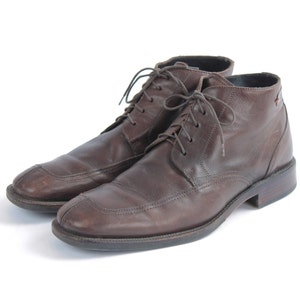 Bottines élégantes en cuir marron US9 vintage des années 90 pour hommes/chaussures vintage pour hommes taille EU42/UK8.5/US9