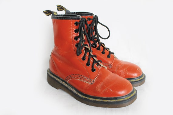 US5 Dr Martens Vintage 1460 Red Leather 