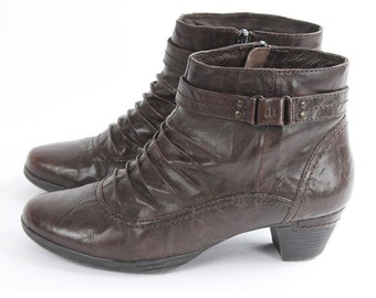 Bottines Medicus vintage en cuir marron à boucle - UE 37,5 États-Unis 7