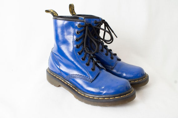 US5 Dr Martens Vintage Blue Leather Doc Martens Bo