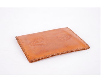 Vintage Unique Bohemian Cognac Leather Wallet Brown Leather Wallet Retro Genuine Womens Accessories Gift Idea