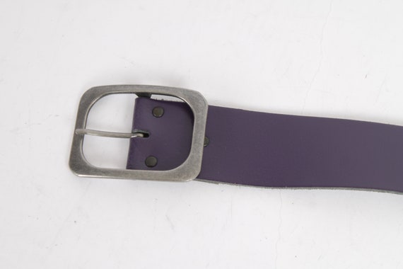 Vintage Purple Full Grain Leather Western Belt Ge… - image 2