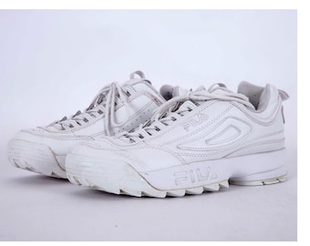Zapatillas deportivas blancas Disruptor de FILA para hombre, talla 41, talla 8, EE. UU., Reino Unido 7