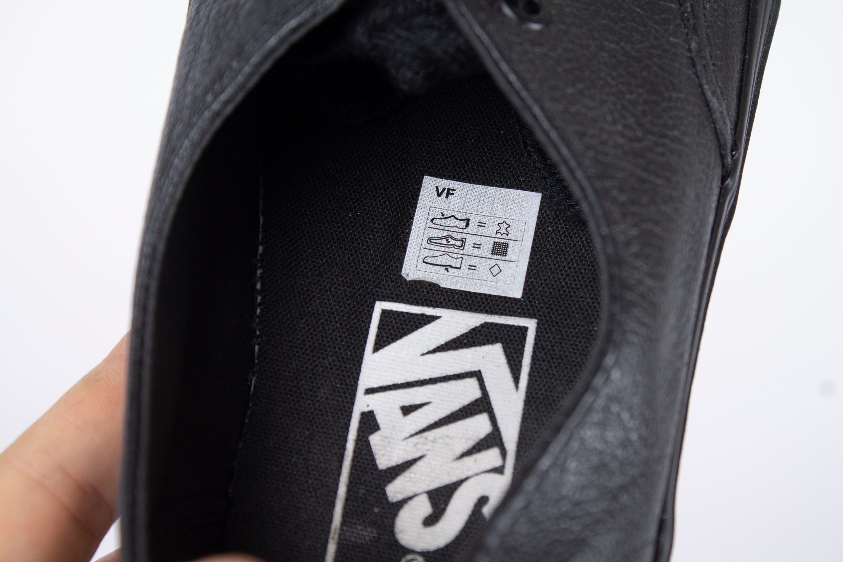Black leather vans size 6 2025