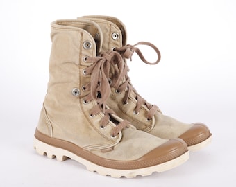 Botas de senderismo vintage de algodón Palladium - Marrón militar Trekking EU40 US8.5