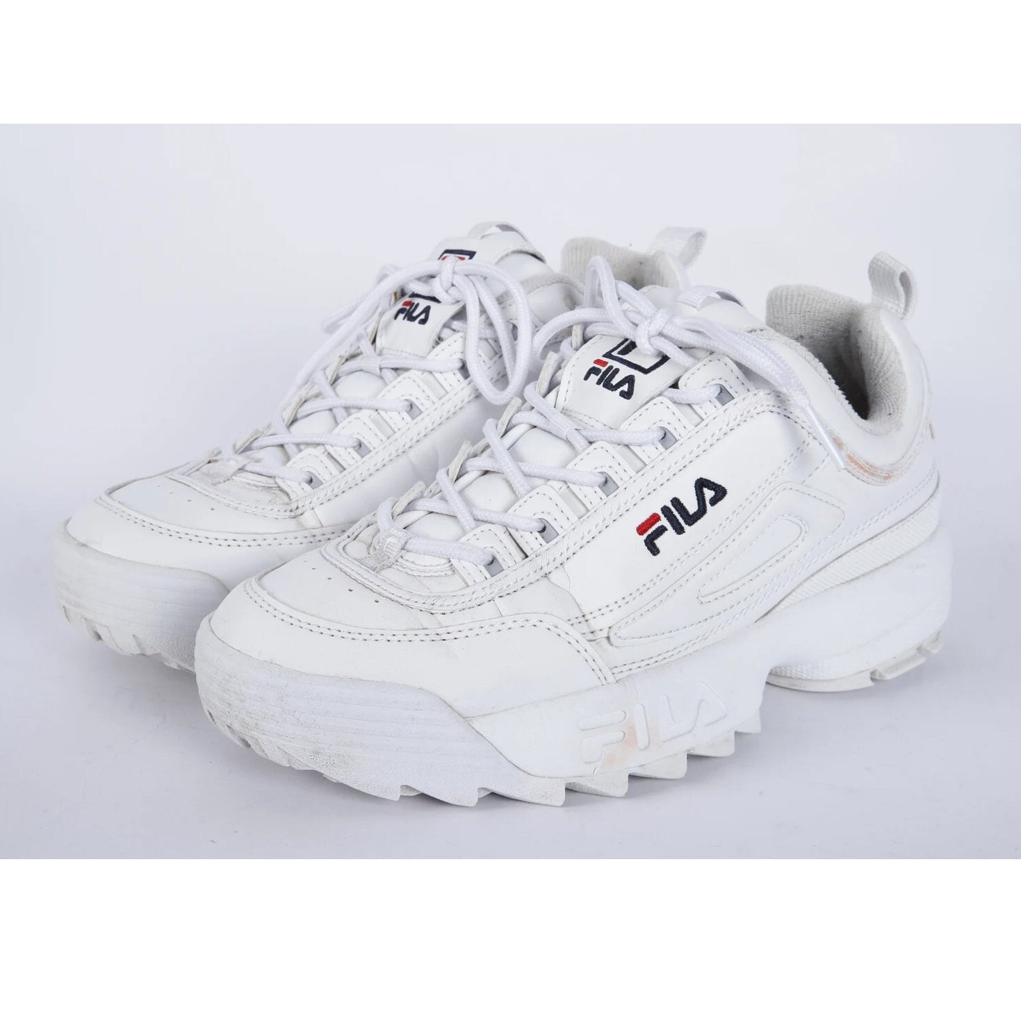 FILA Place 14 - White Multi Striped Sneakers - Lace-Up Sneakers - Lulus