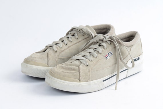 US6.5 Fila Suede Beige Sneakers Skate Schoenen voor Dames EU39 | Etsy België