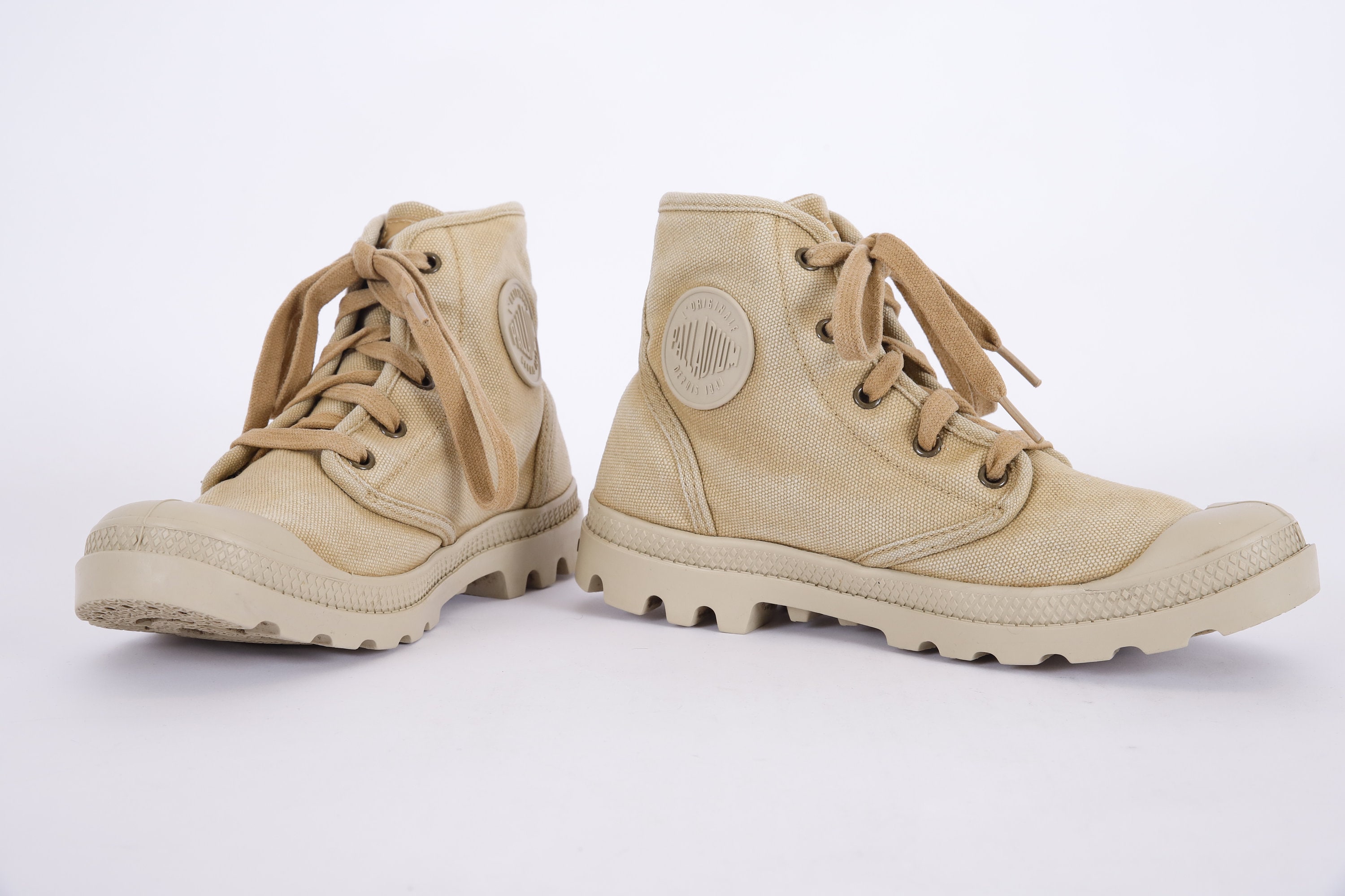 Palladium Workwear Sahara Desert Tan Beige Combat Lace Up Boots W\'s 10 / M\'s 8.5 Palladium Men main image 2