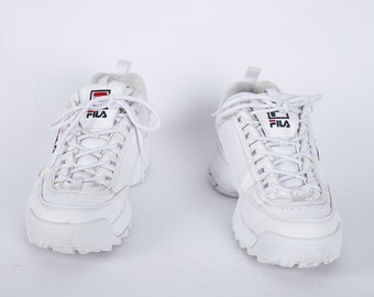 Zapatillas deportivas blancas FILA Disruptor para mujer, talla 9,5