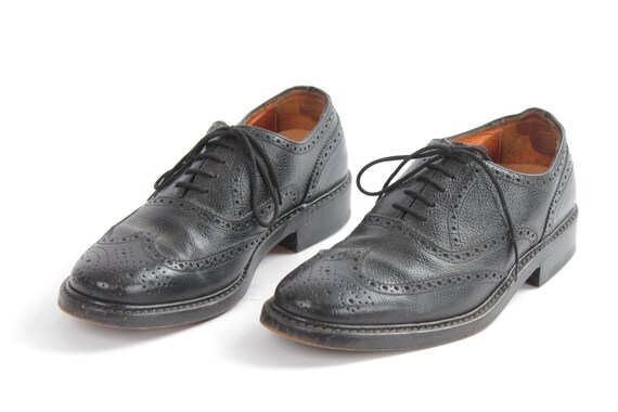 1980 Vintage Leather Mens Classy Gentleman Brogues Van Lier Black Brogue EU40.5 US7.5 UK7 Etsy