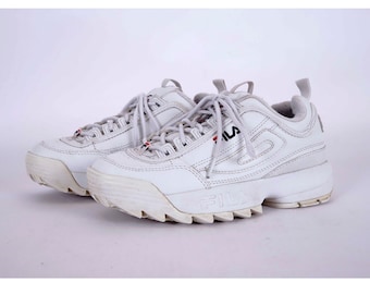 Zapatillas deportivas blancas de estilo urbano FILA Disruptor de EE. UU. 7,5 para mujer, talla EU38, UK5,5, EE. UU. 7,5