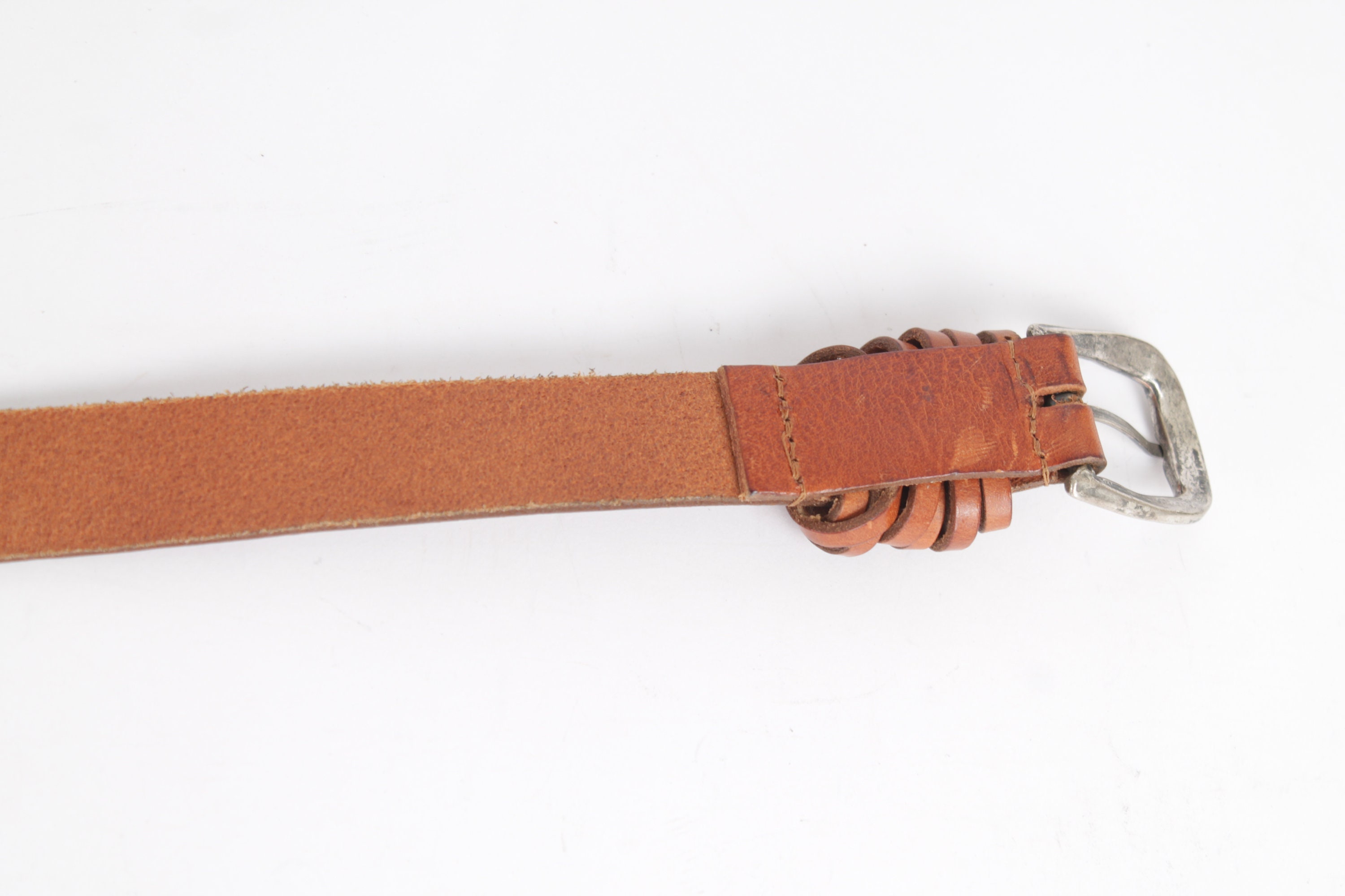 Cintura vintage in pelle di mucca con strass da rodeo da